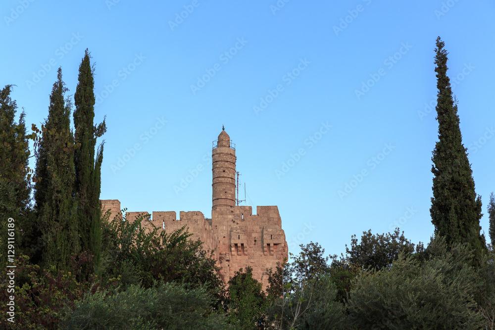 Tower on citadel of King David