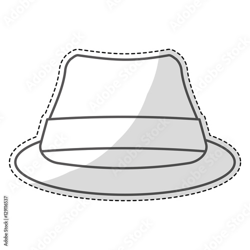 hat accessory icon over white background. hipster style design. vector illustration