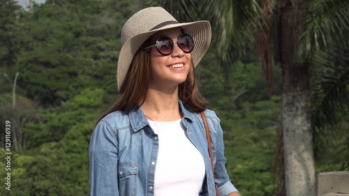 Teen Girl With Sunglasses On Sunny Day © dtiberio