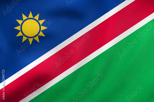 Free Download Flag of Namibia waving, real fabric texture - GFXLoad