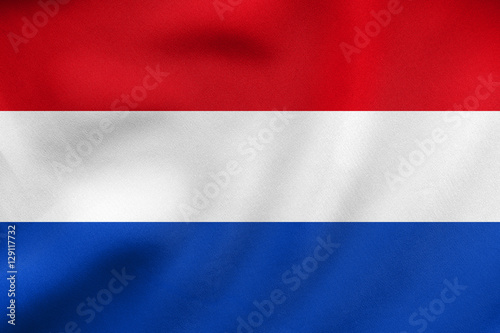 Flaga Holandii macha prawdziwą teksturę tkaniny