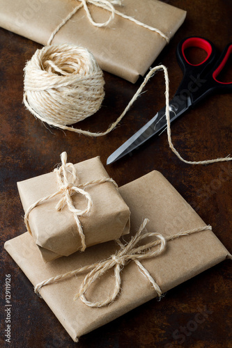 Neutral gift wrap for the holidays