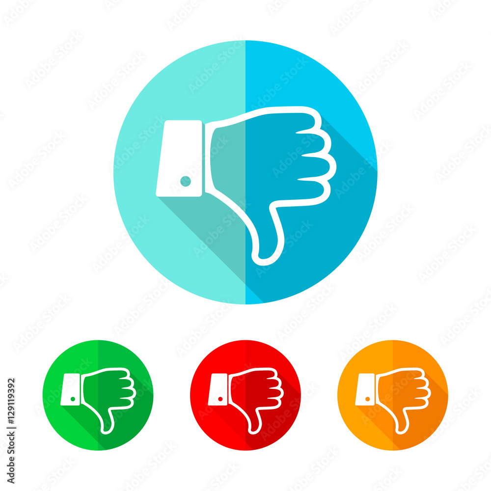 Thumb down icon. Vector illustration. Thumb down icon. Vector illustration.