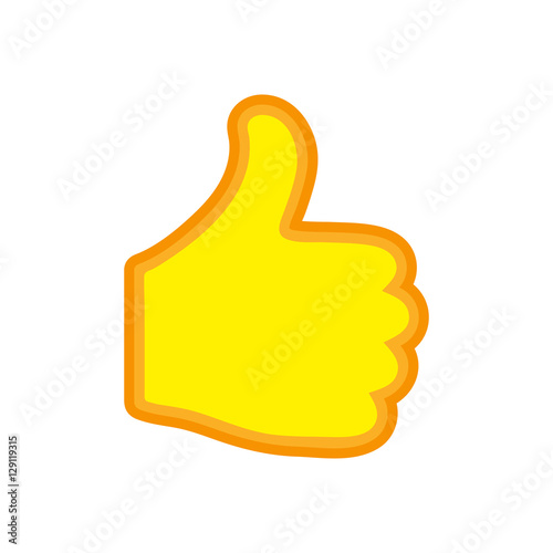 Thumb up icon. Vector illustration.
