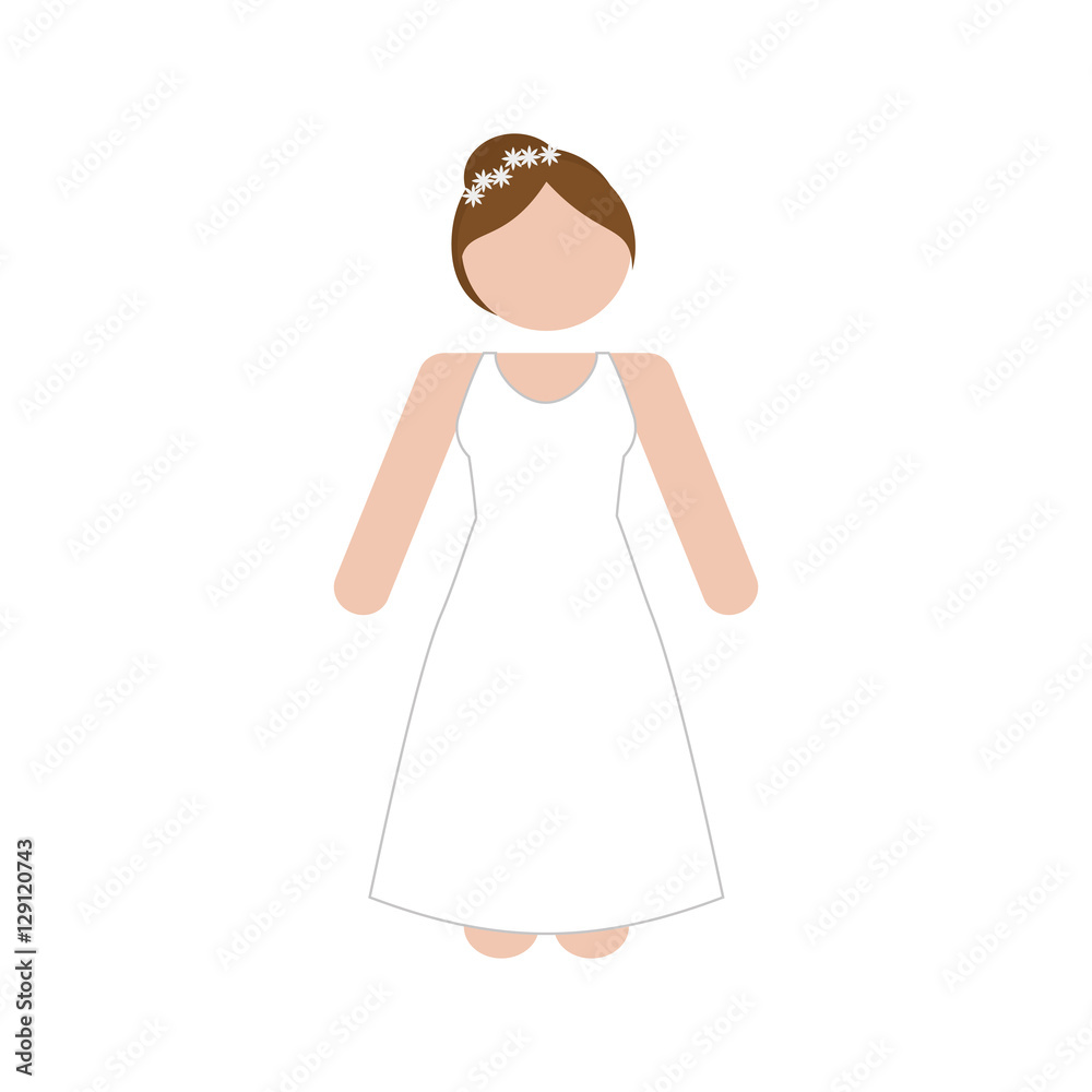 bride faceless woman icon image vector illustration design bride faceless woman icon image vector illustration design