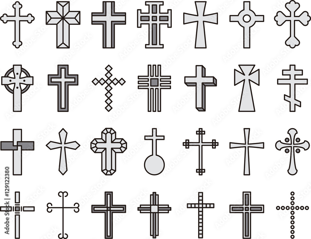 CROSSES outline icons