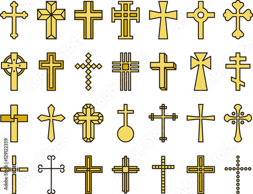 CROSSES filled line icons