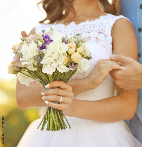 Beautiful young bride with ...