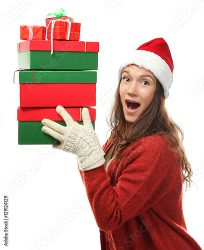 Beautiful happy woman with ...