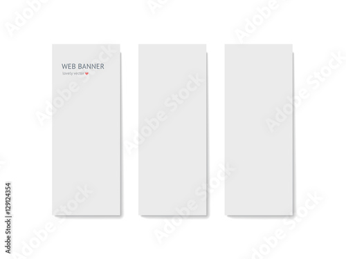 Vector illustration template set of vertical web banner