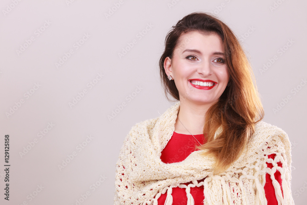 Fototapeta premium Portrait of young long hair female