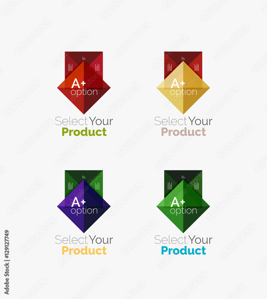 Set of square abstract background templates or infographics Set of square abstract background templates or infographics