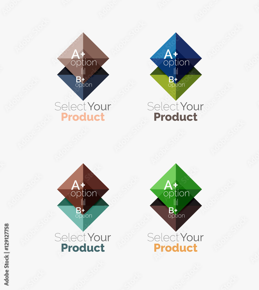 Set of square abstract background templates or infographics Set of square abstract background templates or infographics