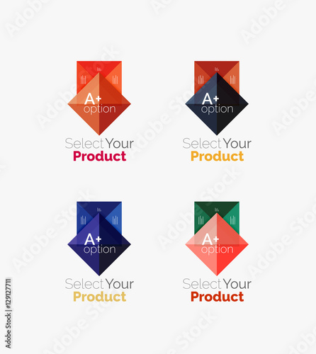 Free Download Set of square abstract background templates or infographics - GFXLoad