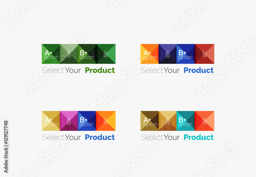 Free Download Set of square abstract background templates or infographics - GFXLoad