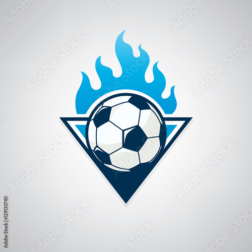 Soccer logo emblem design vector illustration