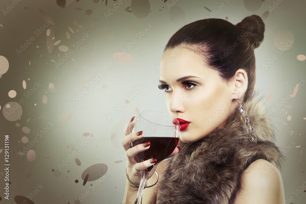 fashion woman with perfect skin wearing dramatic makeup fashion woman with perfect skin wearing dramatic makeup