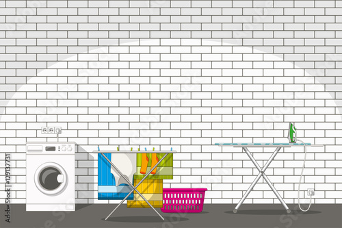 Illustration of different household utensils