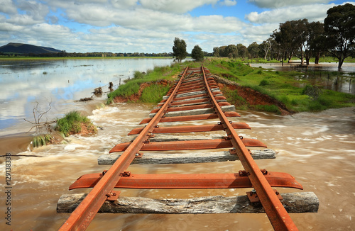 Power of floodwaters landscape Australia photo