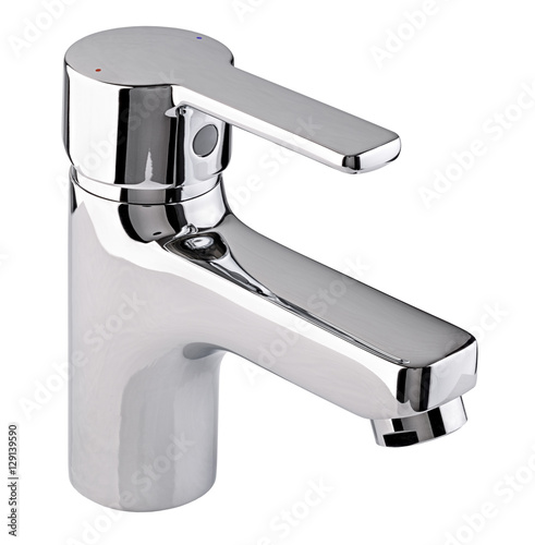 Fotografie, Obraz Mixer cold hot water. Modern faucet  bathroom.  Kitchen tap  . I