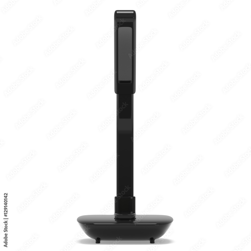 Led Sensor Desk Black Lamp. 3D render isolated on white background. Template for Object Presentation. Led Sensor Desk Black Lamp. 3D render isolated on white background. Template for Object Presentation.