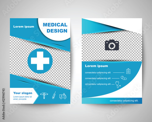 blue medical flyer layout template