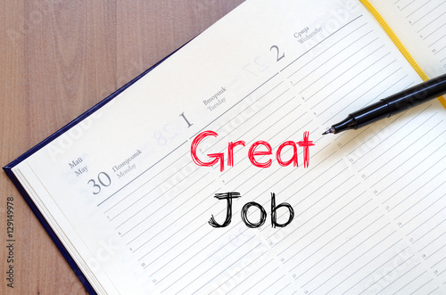 Wallpaper Mural Great job concept on notebook Torontodigital.ca