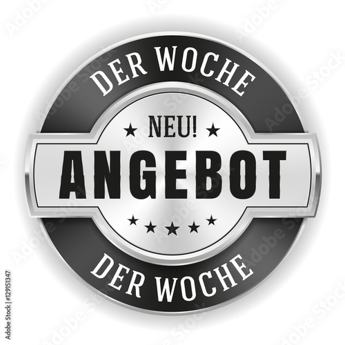 Silberner Angebot der Woche Siegel mit schwarzem Rand 