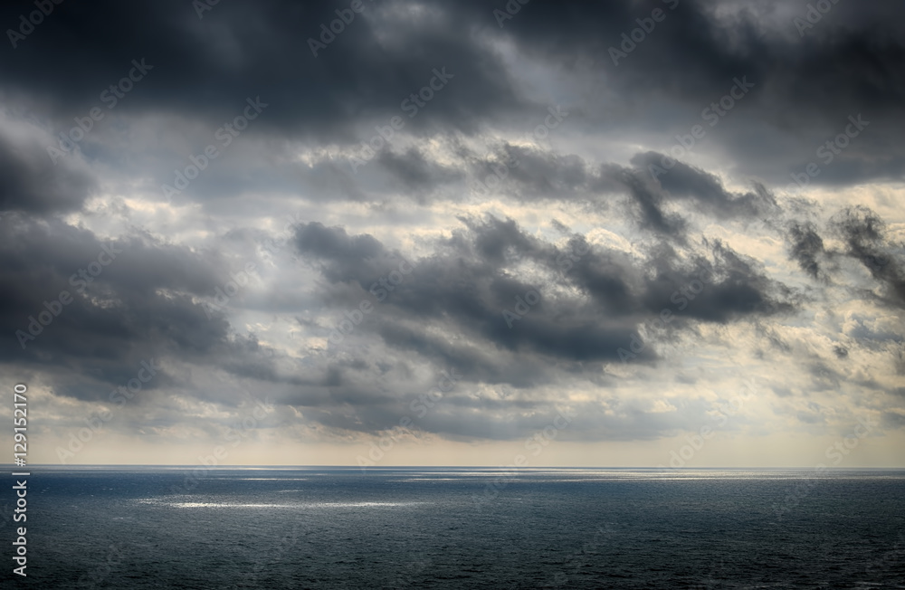 Beautiful sky over the sea after the storm. High Dynamic Range photo