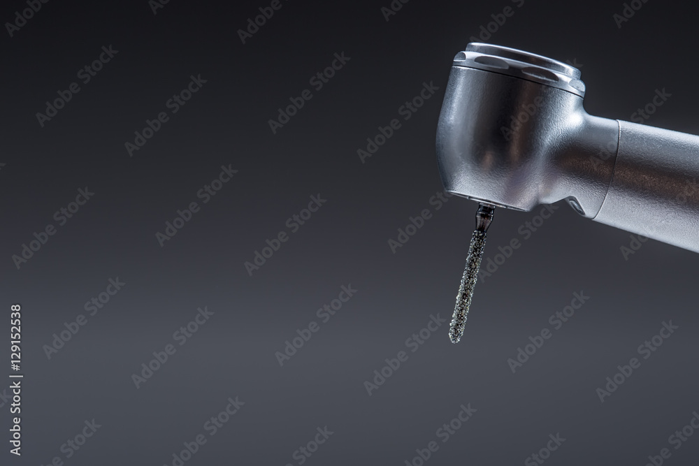 Dental instruments. Denta high speedl turbine. Dental diamond cylinder bur with hand-piece. Dental instruments. Denta high speedl turbine. Dental diamond cylinder bur with hand-piece.