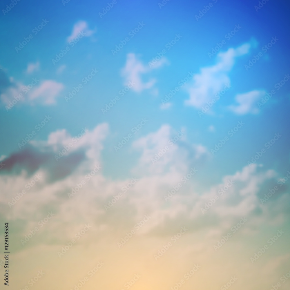 Cloudscape background . Blue sky and white cloud. Clouds Heavens illustration