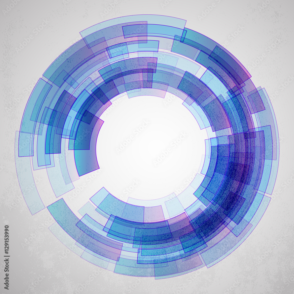 Obraz premium Techno Vector Circle Abstract Background