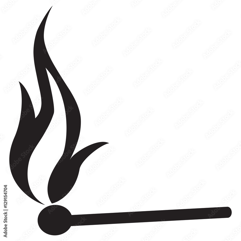 Obraz premium Match and fire