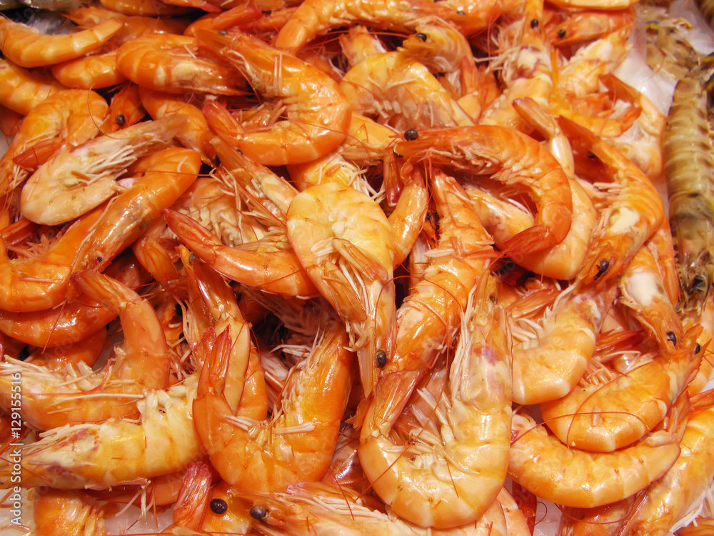 Prawns at the market Prawns at the market