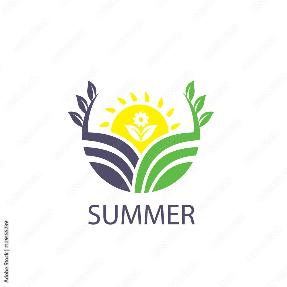 Fototapeta premium vector logo summer