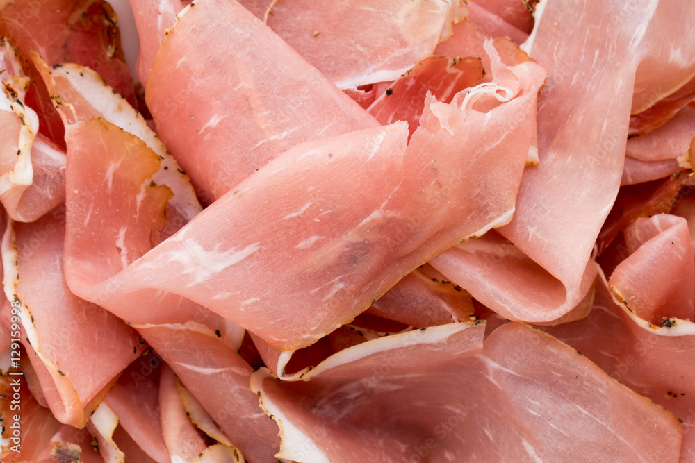 Prosciutto di Parma or Parma Ham. Window Light. Soft Focus