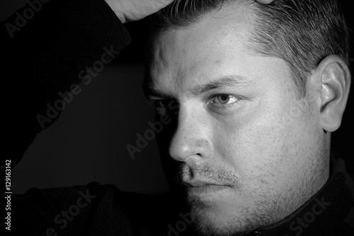 Photography Portrait of young man monochrome