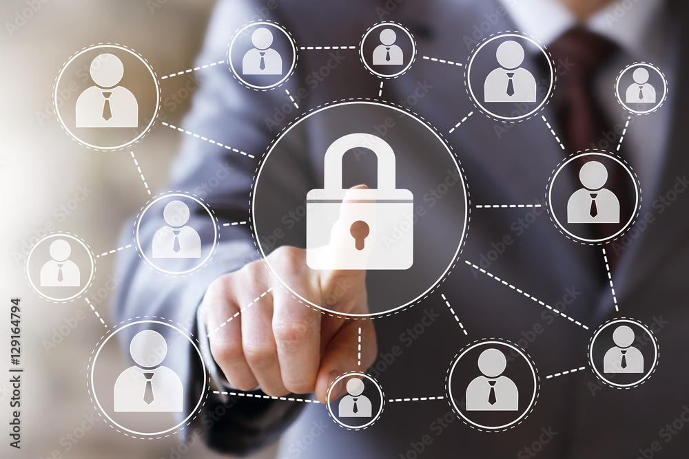 Business button lock security virtual sign web network Business button lock security virtual sign web network