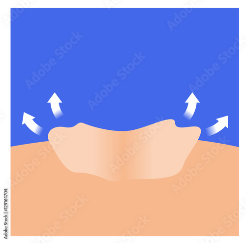 dry skin vector . moisturizer come out of the skin