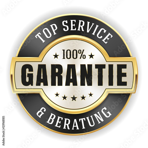 Goldener Top Service und Beratung Siegel mit schwarzem Rand