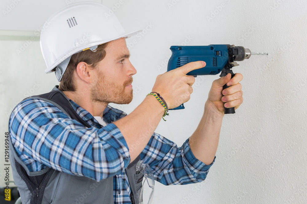 drilling a wall drilling a wall
