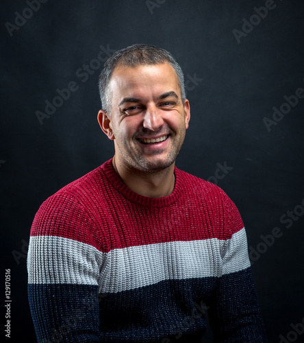 Portrait of smiling man isolated.