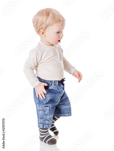 boy running isolated