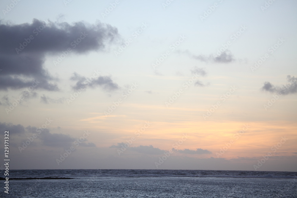 Beautiful Sunset of the guam beach