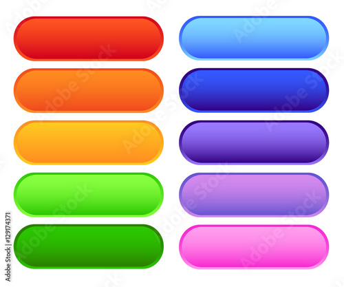 Collection of Empty Buttons with Place for Your Text