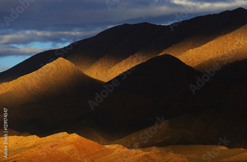 Sunset light over the Atlas Mountains, Morocco, Africa photo