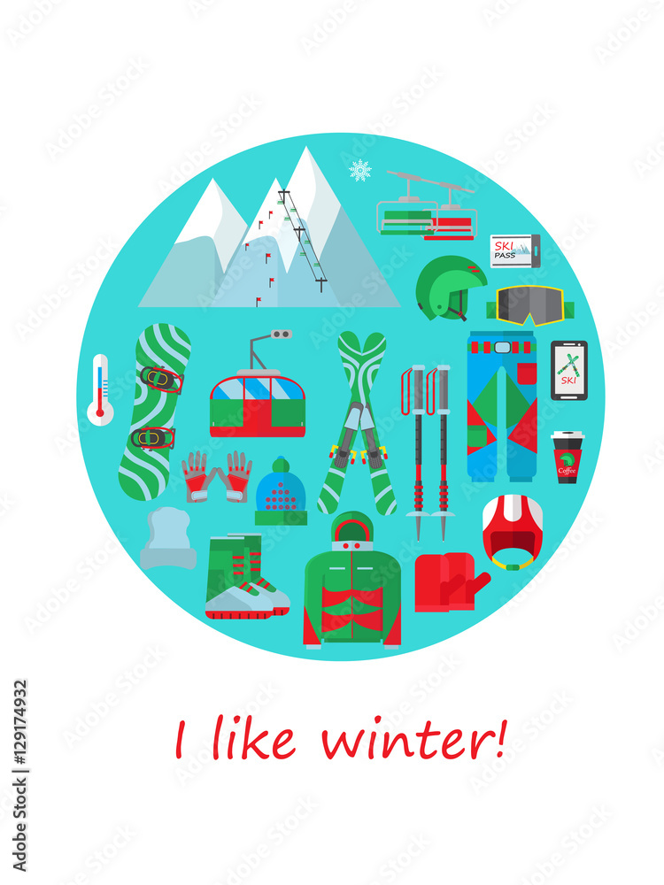 Greeting Card I like winter!