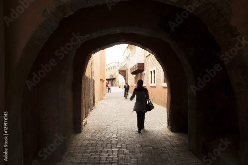 Architectural detail in Meknes old Medina, Morocco, Africa