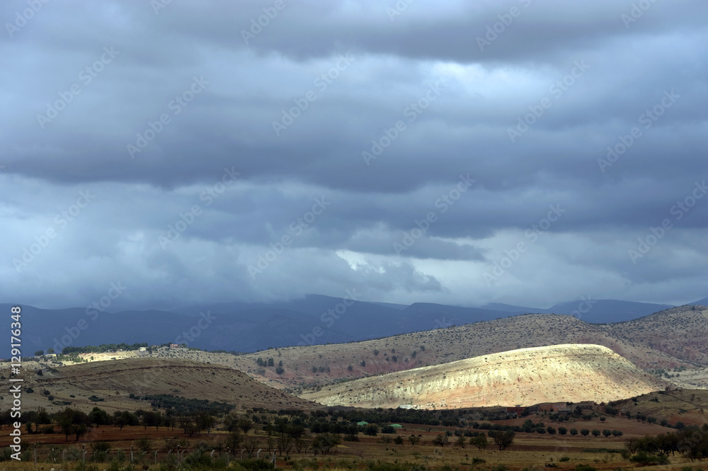 Obraz premium Alpine landscape in Atlas Mountains, Morocco, Africa