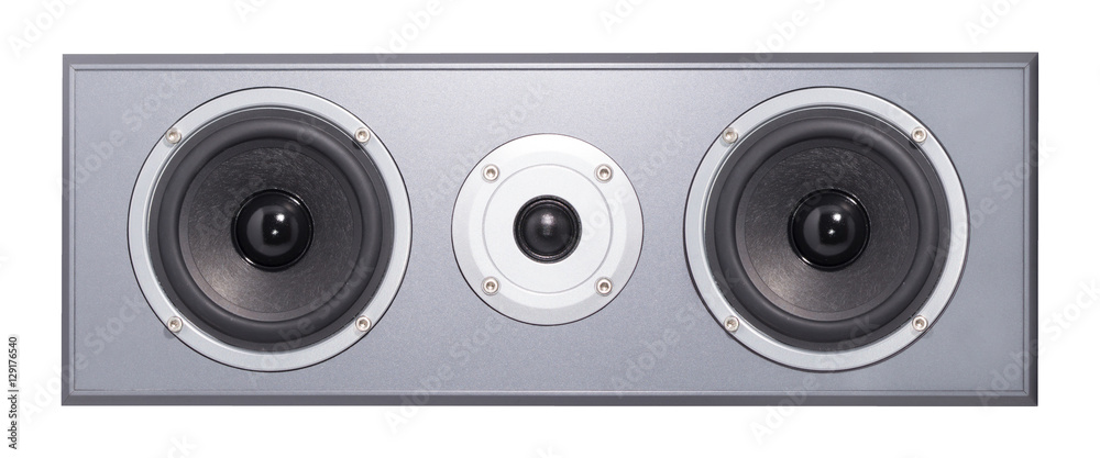 music speaker view isolated on white background music speaker view isolated on white background